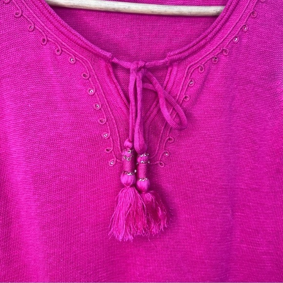 Tommy Bahama Pink Linen Sleeveless Blouse Size Small - Picture 3 of 9